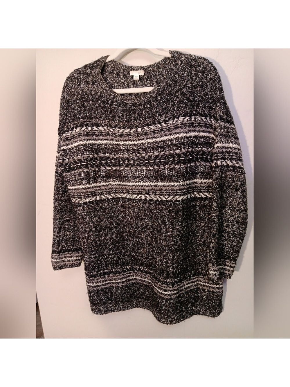 J.Jill Lagenlook Grandpa texture sweater M